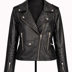 Classic BlankNYC Black Leather Moto Jacket - Women's